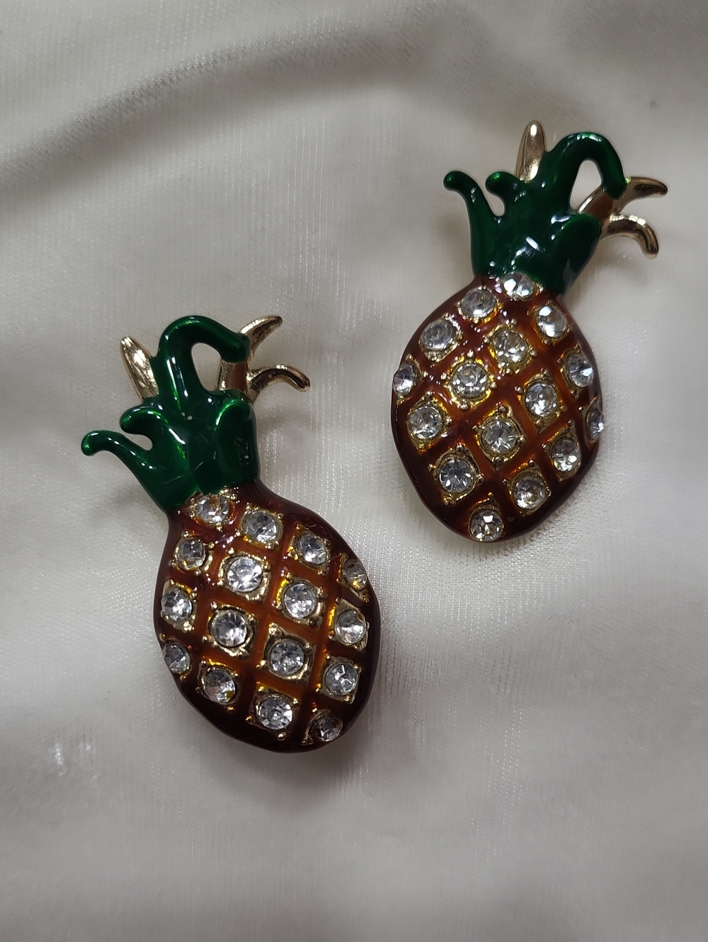 Pineapple Crystal Enamel Craft Trim